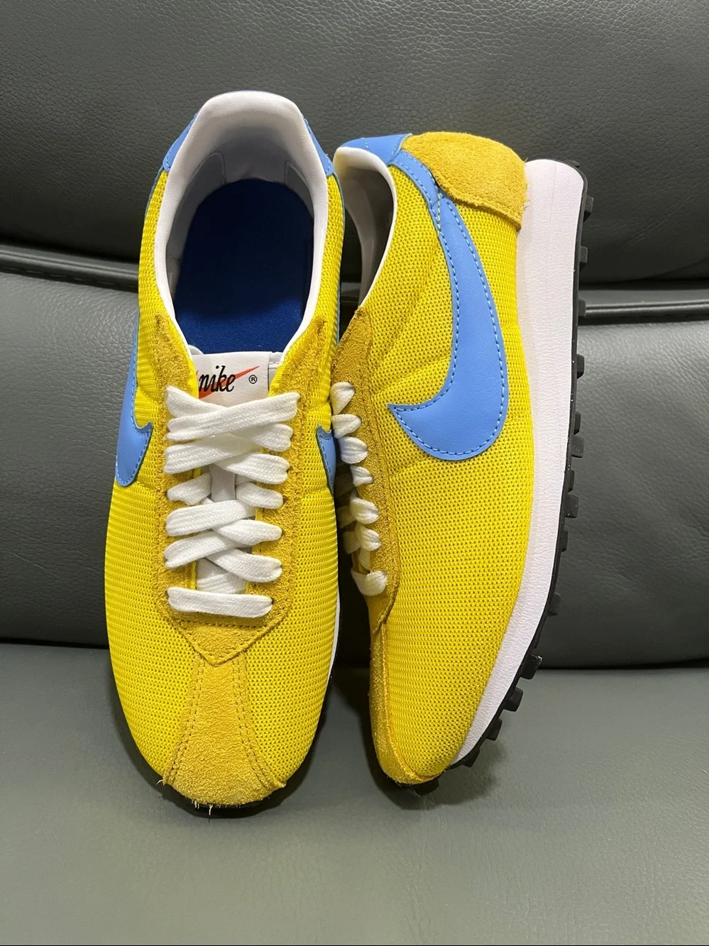 Nike LD 1000 Yellow Sneakers with Blue Swoosh